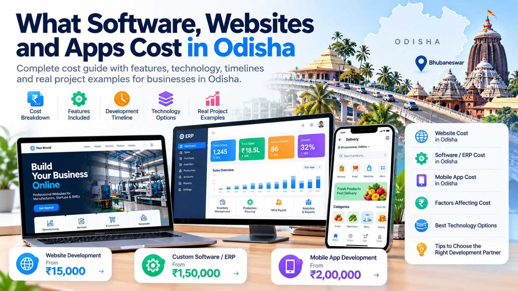 What Software, Websites and Apps Cost in Odisha
